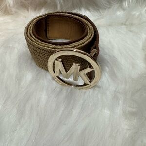 Michael Kors Gold Buckle Tan Belt